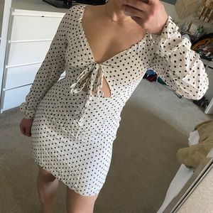 Black and white polka dot dress